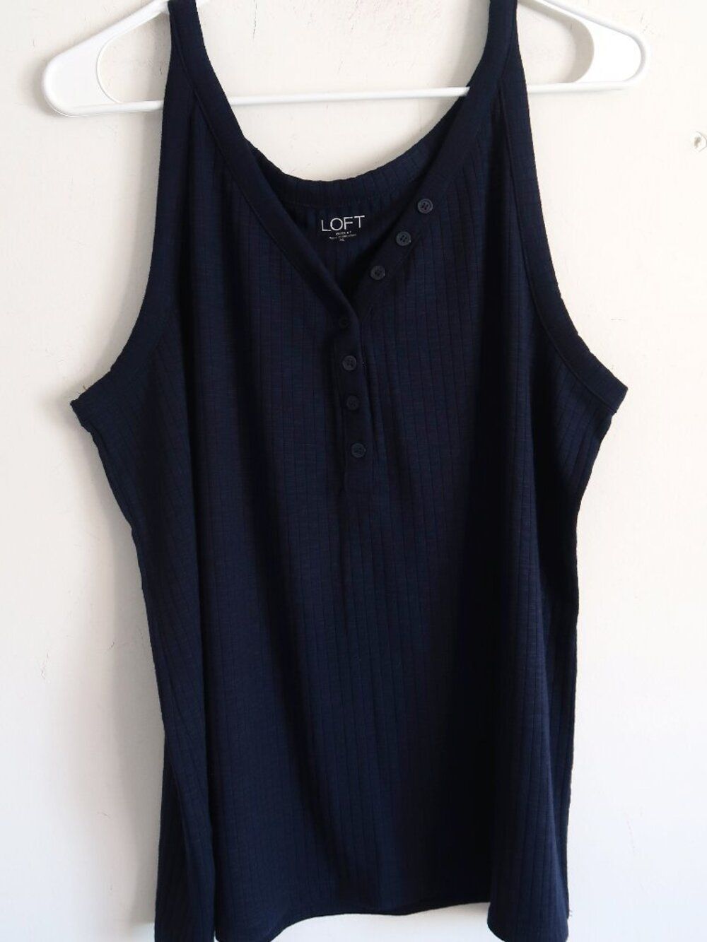 LOFTβNavy Henley Tank - Size XL